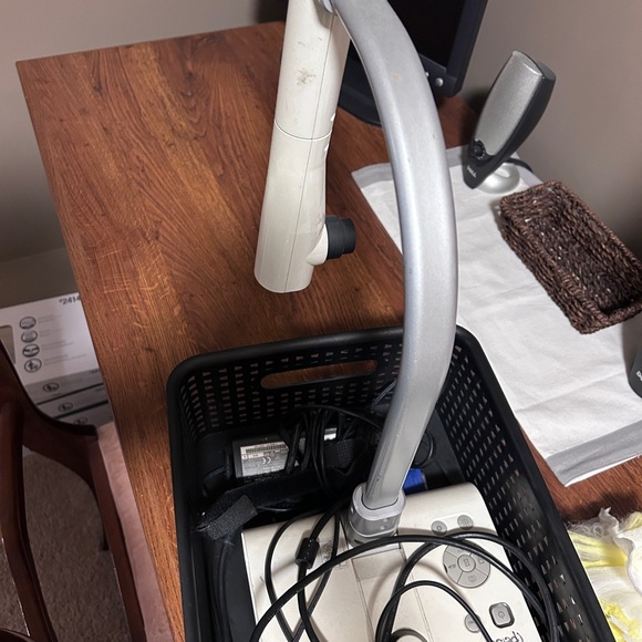 Modern Silver and Black Document Camera